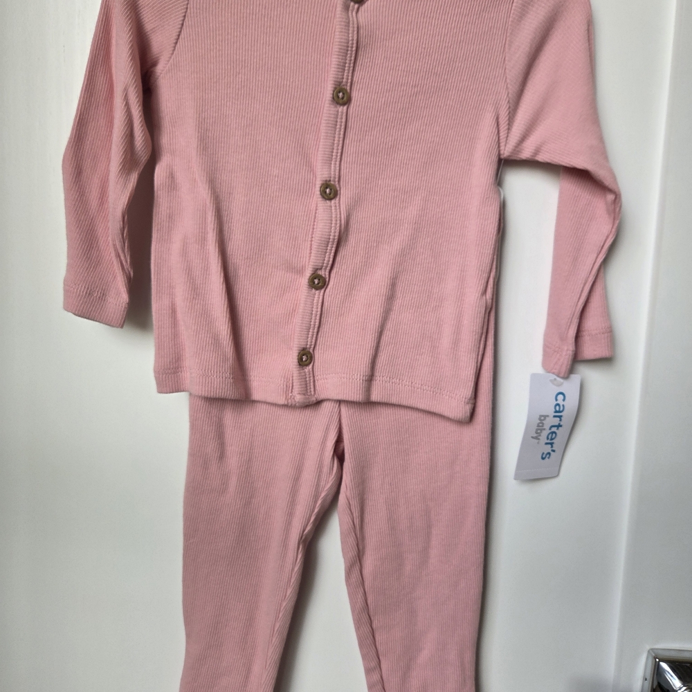 Carter's Pink Button-Up Baby Set